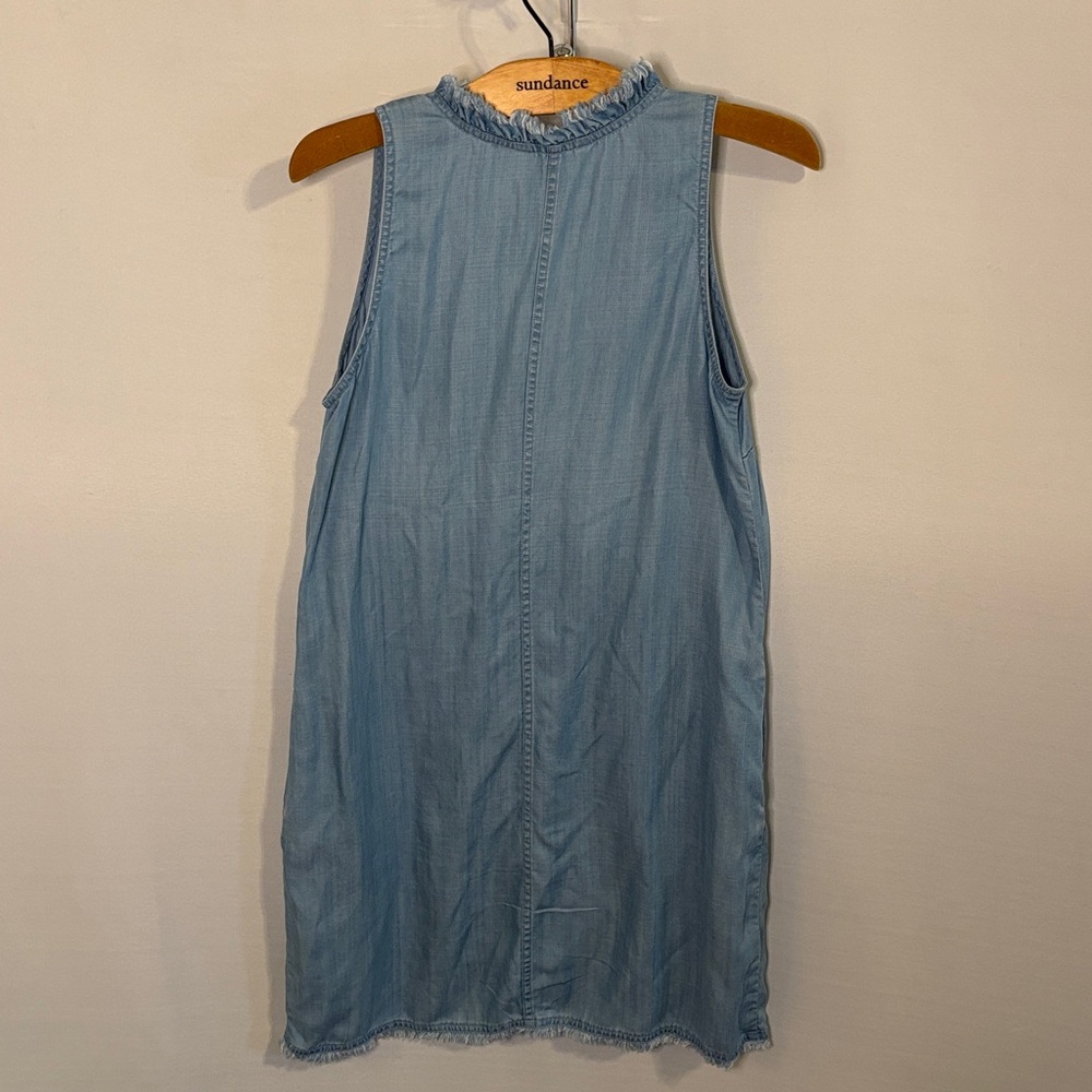 Tommy Bahama Sleeveless Denim Shift Dress V neck Size Small Blue - Picture 5 of 7